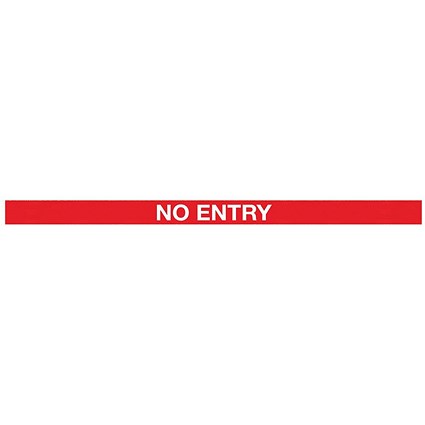 WallMaster300 Magn Back Barrier P/Chrome with No Entry Red/Wht 3m