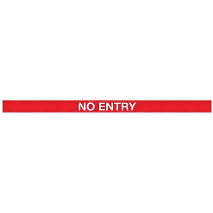 WallMaster 300 Magn Back Barrier Ylw with No Entry Red/Wht 3m