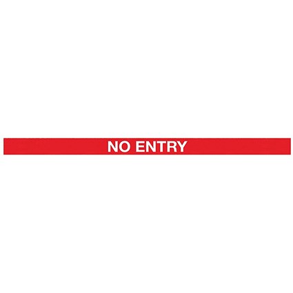 WallMaster 400 Magn Back Barrier Blk with No Entry Red/Wht 4.6m