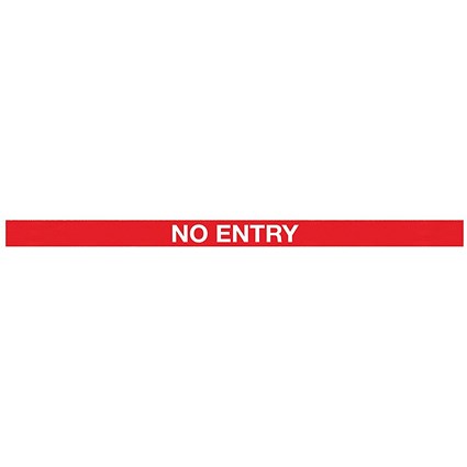 WallMaster 450 Magn Back/Belt End Barrier Blk + No Entry Red/Wht 7.6m