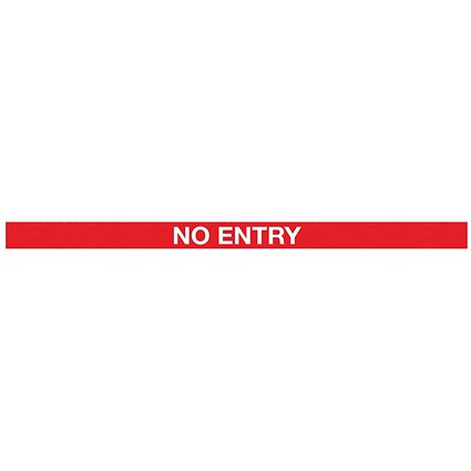 WallMaster 450 Magn Back/Belt End Barrier Blk + No Entry Red/Wht 10.6m