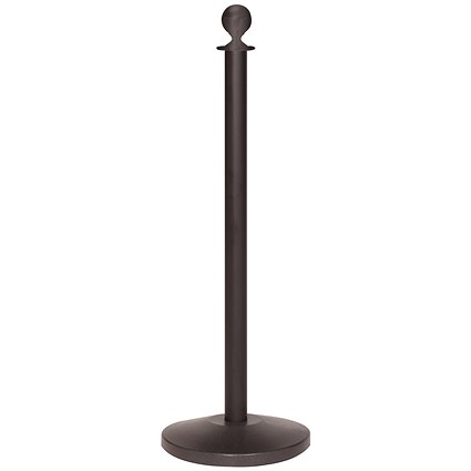 5 Star RopeMaster Ball Top Black Steel Post Pack of 2