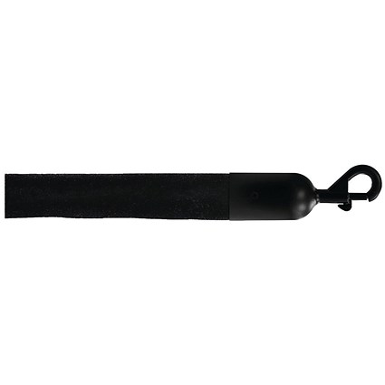5 Star Economy Velour Rope Black 1.8m with Black Ends