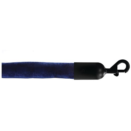 5 Star Economy Velour Rope Blue 1.8m with Black Ends