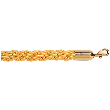 5 Star Braided Rope Gold 1.8m with Polished Brass Ends