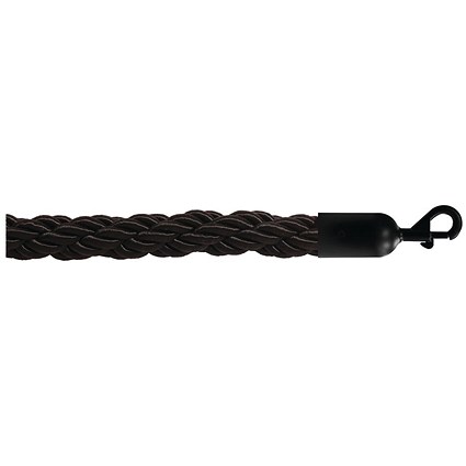 5 Star Braided Rope Black 1.8m with Black Ends