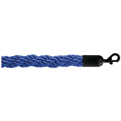 5 Star Braided Rope Blue 1.8m with Black Ends