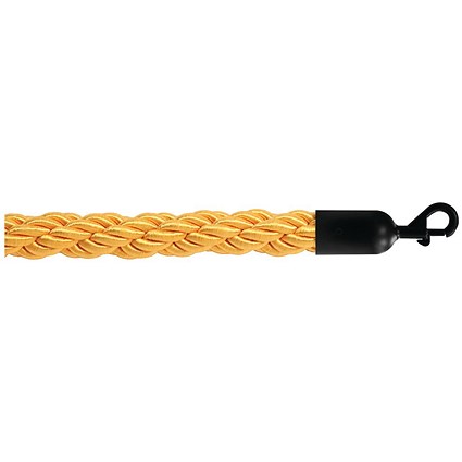 5 Star Braided Rope Gold 1.8m with Black Ends