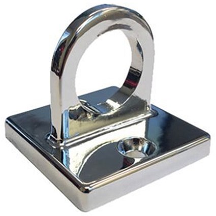 5 Star Wall Plate for Rope Barriers Polished Chrome