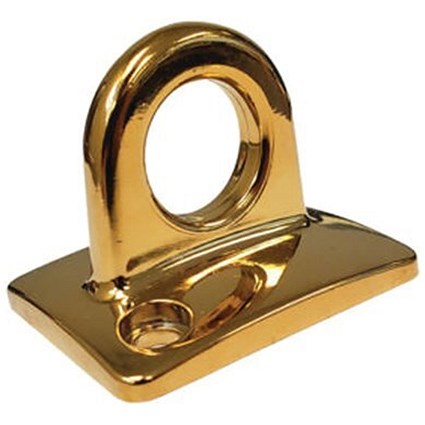 5 Star Wall Plate for Rope Barriers Polished Brass