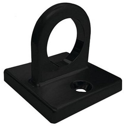 5 Star Wall Plate for Rope Barriers Black