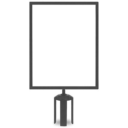 5 Star Vertical A3 Sign Frame Black for Belt Barriers