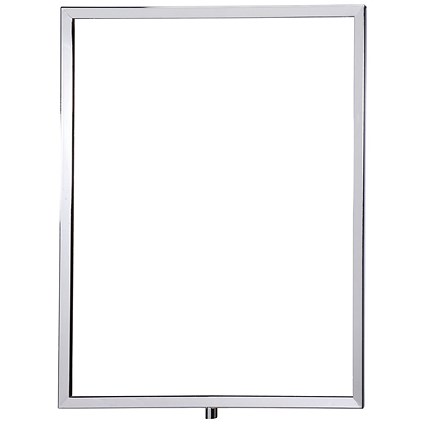 Standard Vertical A3 Sign Frame Polished Chrome for Rope Barriers