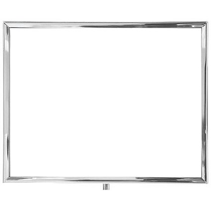 Standard Horizontal A3 Sign Frame Polished Chrome for Rope Barriers