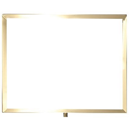 Standard Horizontal A3 Sign Frame Polished Brass for Rope Barriers