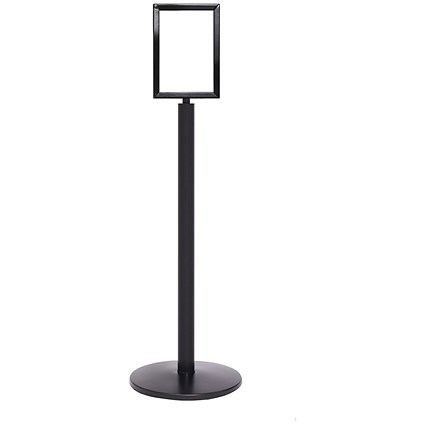 5 Star Sign Stands Black Post with A4 Vertical Sign