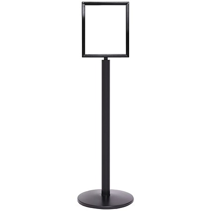5 Star Sign Stands Black Post with A3 Vertical Sign