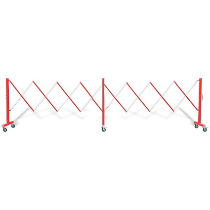5 Star FlexPro Expanding Barricade Red/White 4.9m