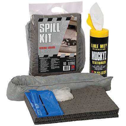 5 Star Gel Pup Spill Kit in a Heat-sealed Mini Bag 10L Grey FS634641