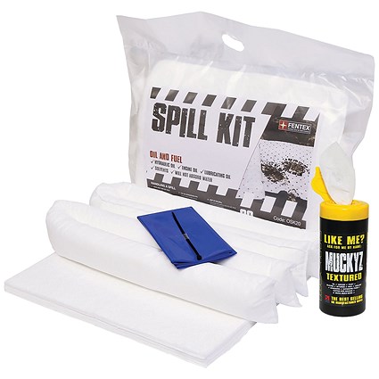 5 Star Oil/Fuel Spill Kit in Heat-sealed Bag 20 Litre White FS634955