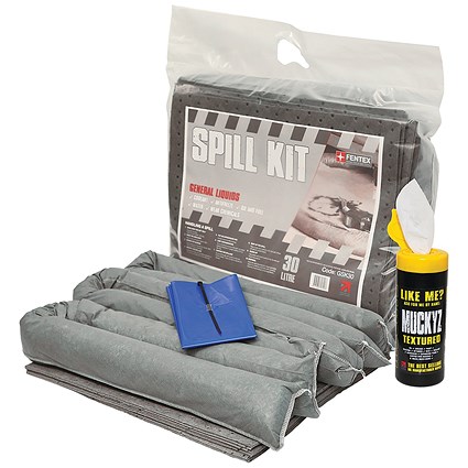 5 Star General Purpose Spill Kit in a Heat-sealed Bag Grey FS634993
