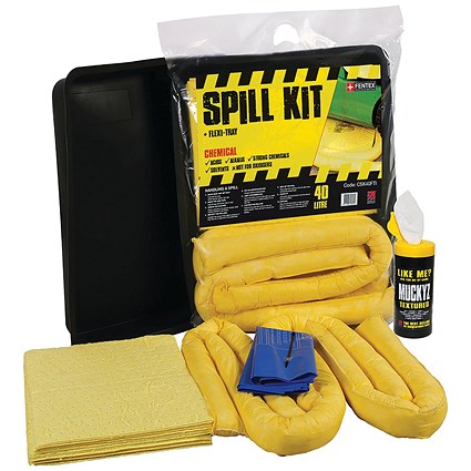 5 Star 40L Chemical Spill Kit with Flexi-tray Yellow FS635631