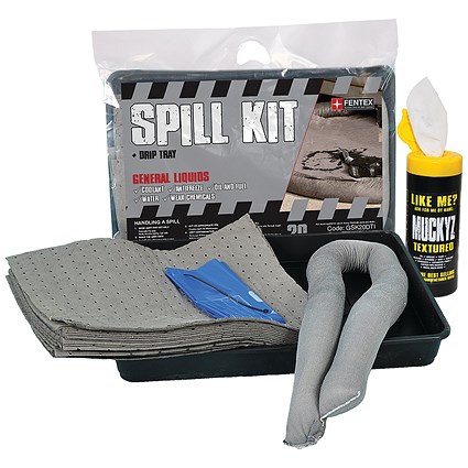 5 Star Gel Pup Spill Kit with Drip-tray 20L Grey FS635709