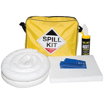 5 Star Oil and Fuel Spill Kit in Shoulder Bag 50 Litre White FS636362