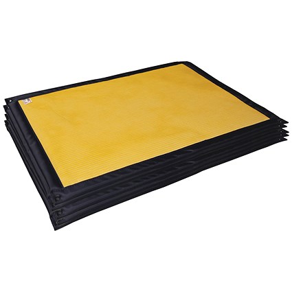 5 Star SpillTrapper Oil Absorbent Mat Small Yellow Pack of 5 FS637970