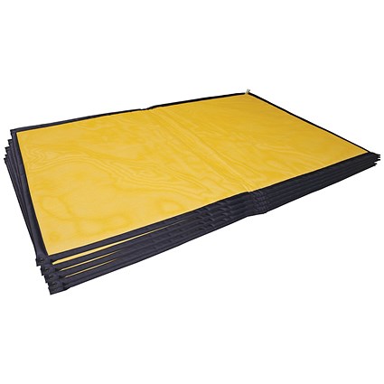 5 Star SpillTrapper Oil Absorbent Mat Large Yellow Pack of 5 FS638342