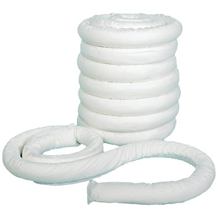 5 Star XLong Oil/Fuel Socks Poly Pack 80mmx3m Wht Pack of 8 FS638953