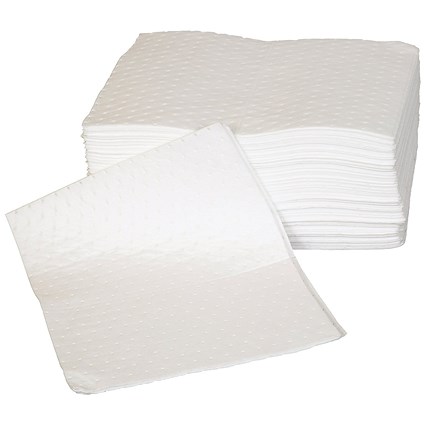 5 Star DW Oil/Fuel Pads Poly Pack 480x390mm Wht Pack of 100 FS638984