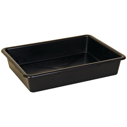 5 Star Evo Recycled Deep Spill Tray 645x495x120mm Black FS640987