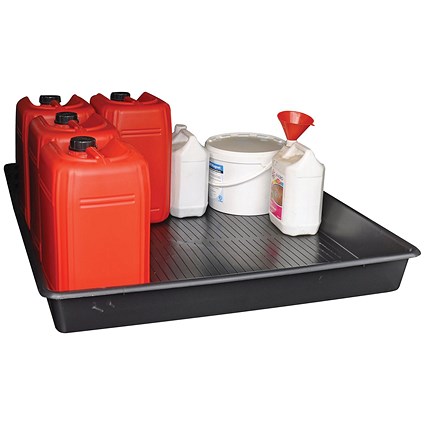 5 Star Evo Recycled Deep Spill Tray 1200x1200x120mm Black FS641403