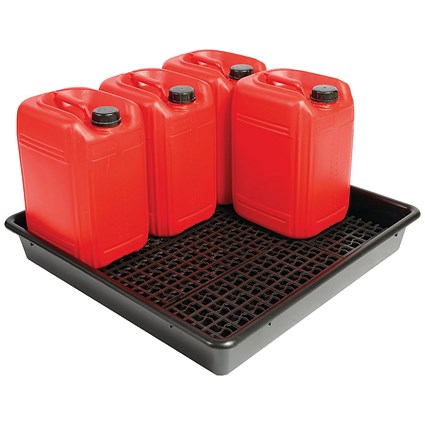 5 Star Evo Rcyc Spill Tray with Removable Grid 5x25L Black FS641526