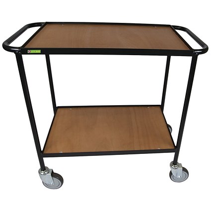 5 Star Mobile Shelf Trolley Wooden Shelves 950x450x900mm FS644077