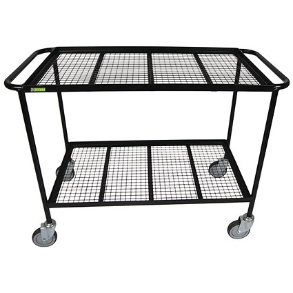 5 Star Mobile Shelf Trolley with Mesh Shelves 1200x450x900mm FS644299