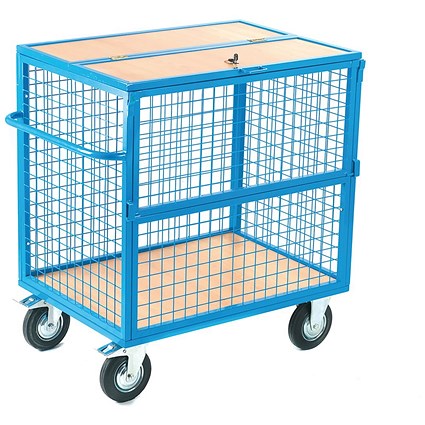 5 Star Security Mob Mesh Trolley Lockable Lid 1100x700x1140 FS645463