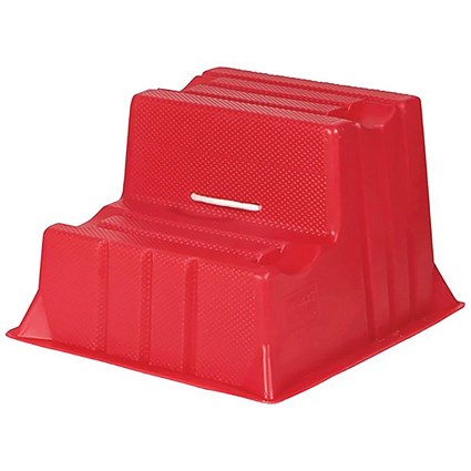 5 Star 2 Tread Industrial Steps PE Red 510x600x370mm FS645784