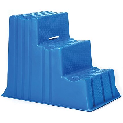 5 Star 3 Tread Industrial Steps PE Blue 520x740x635mm FS645913