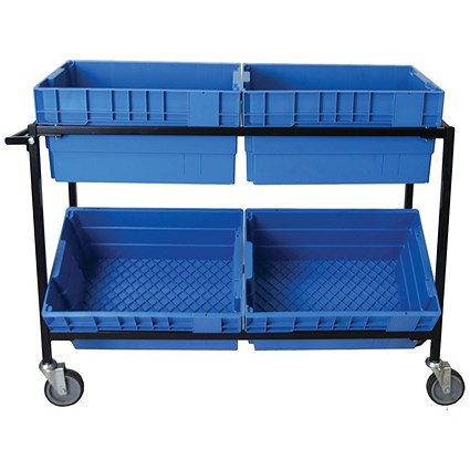 5 Star Mob Cntn Picking Trolley +4 Containers 1260x420x910mm FS647313