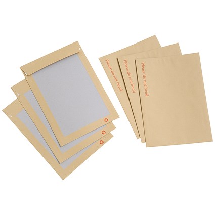 5 Star Value C4 Board-backed Envelopes, Peel & Seal, Manilla, Pack of 125