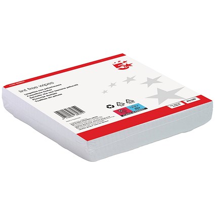 5 Star Lint Free Wipes 200x200mm (Pack of 100) 668031