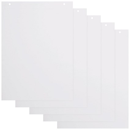 5 Star Plain Flipchart Pad 60gsm 20 Sheets A1 (Pack of 5)