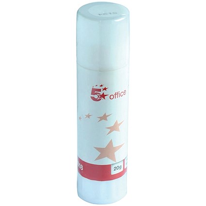 5 Star Glue Stick Solid Medium 20g (Pack of 15)
