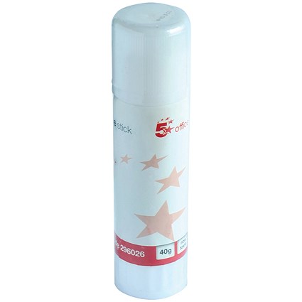 5 Star Glue Stick Solid Large 40g (Pack of 15)