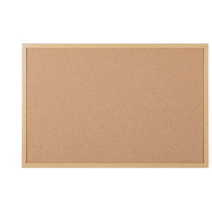 5 Star Cork Noticeboard Oak Effect Frame 900x600mm