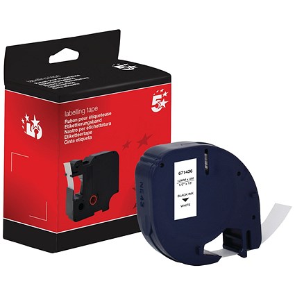 Five Star Non-OEM Replacement for Dymo 91200 White Pearl 12mm x 4m FS671436