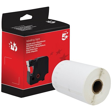 Five Star Non-OEM Replacement for Dymo S0904980 Black on White 104mm x 159mm 220/Roll FS671442