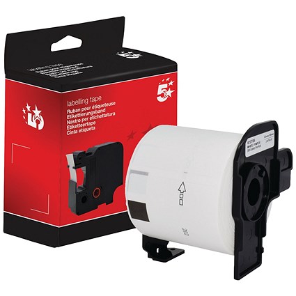 Five Star Non-OEM Replacement for Brother DK-11202 Black on White 62mm x 100mm 300/Roll FS672735